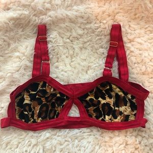 Solstice Intimates Velvet Leopard Bralette